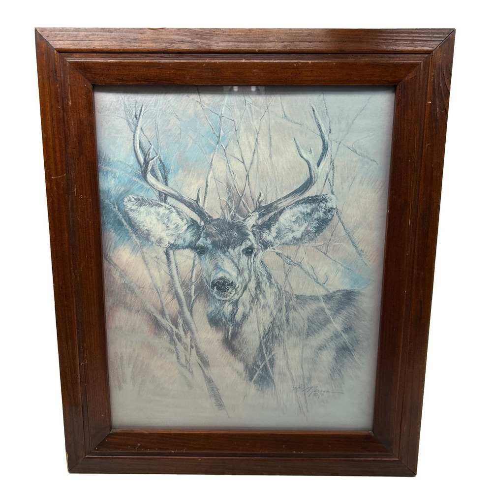 Vintage Home Interior Deer Picture